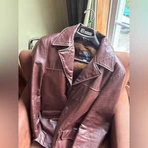 Brownish/red leather jacket Blair size 44R